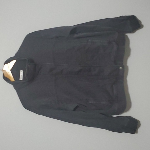 Sonoma jacket women's size xl black snap old school look hidden zipper elastic - Picture 1 of 10